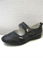 S�d sko med velcro-rem, sort, 36-41